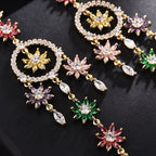 Dreamcatcher Tassel Cubic Zirconia Earrings E7913