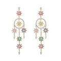Dreamcatcher Tassel Cubic Zirconia Earrings E7913