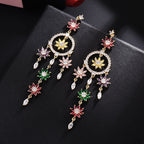 Dreamcatcher Tassel Cubic Zirconia Earrings E7913