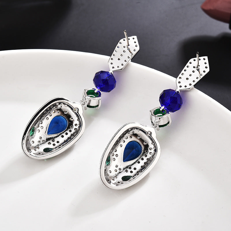 Snake Head Cubic Zirconia Earrings E7916