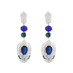 Snake Head Cubic Zirconia Earrings E7916