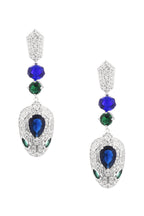Snake Head Cubic Zirconia Earrings E7916