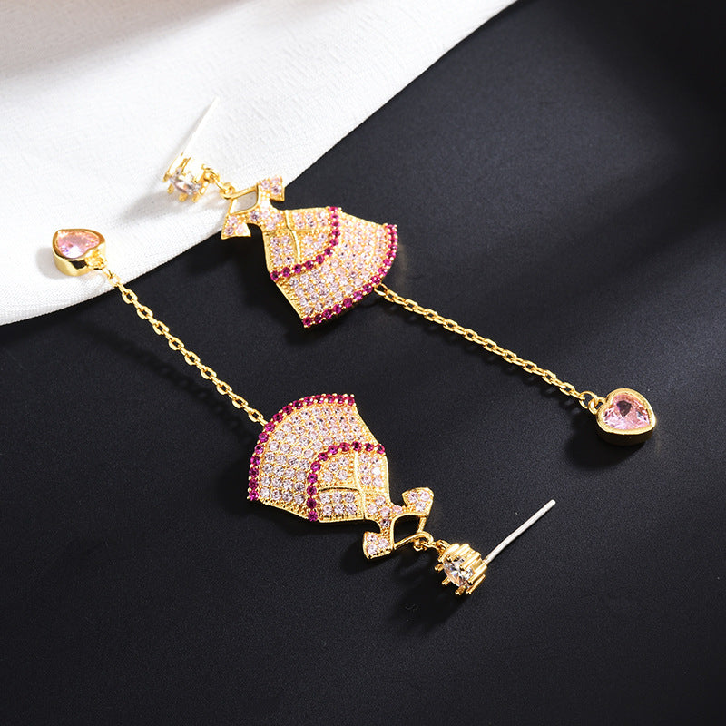 Dress Tassel Cubic Zirconia Earrings E7918
