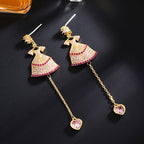 Dress Tassel Cubic Zirconia Earrings E7918