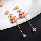 Dress Tassel Cubic Zirconia Earrings E7918