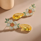 Flower Cubic Zirconia Earrings E7921