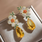 Flower Cubic Zirconia Earrings E7921