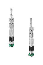 Leopard Tassel Cubic Zirconia Earrings E7922