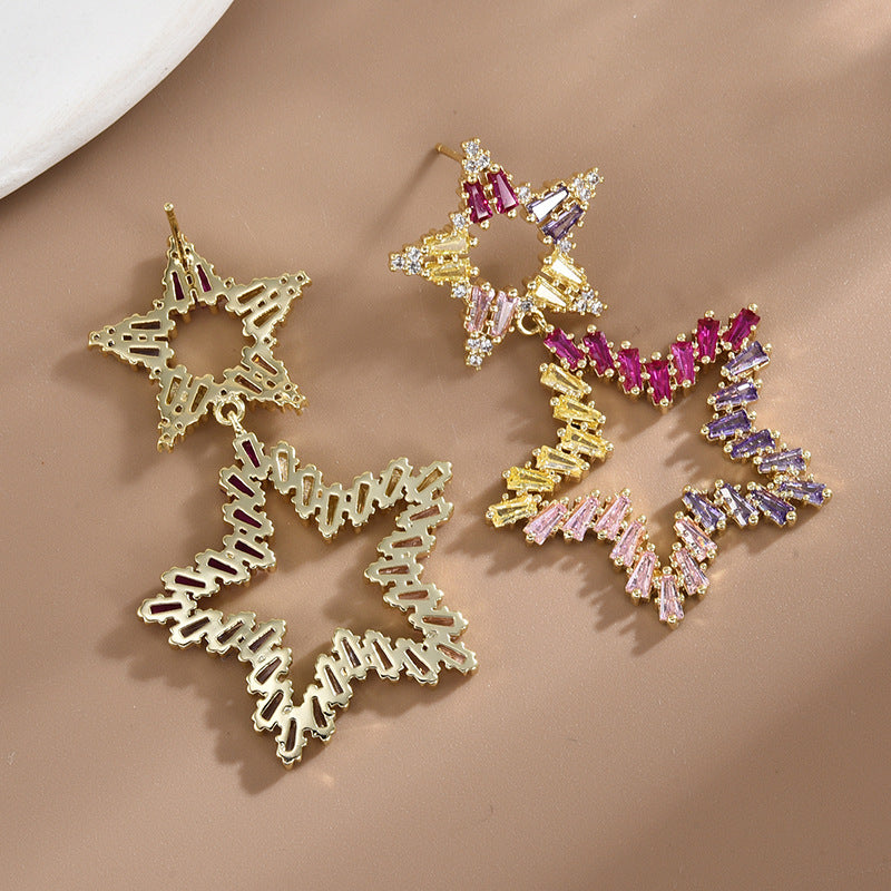 Star Cubic Zirconia Earrings E7927