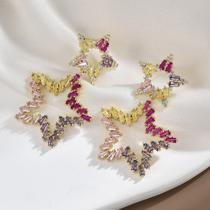 Star Cubic Zirconia Earrings E7927