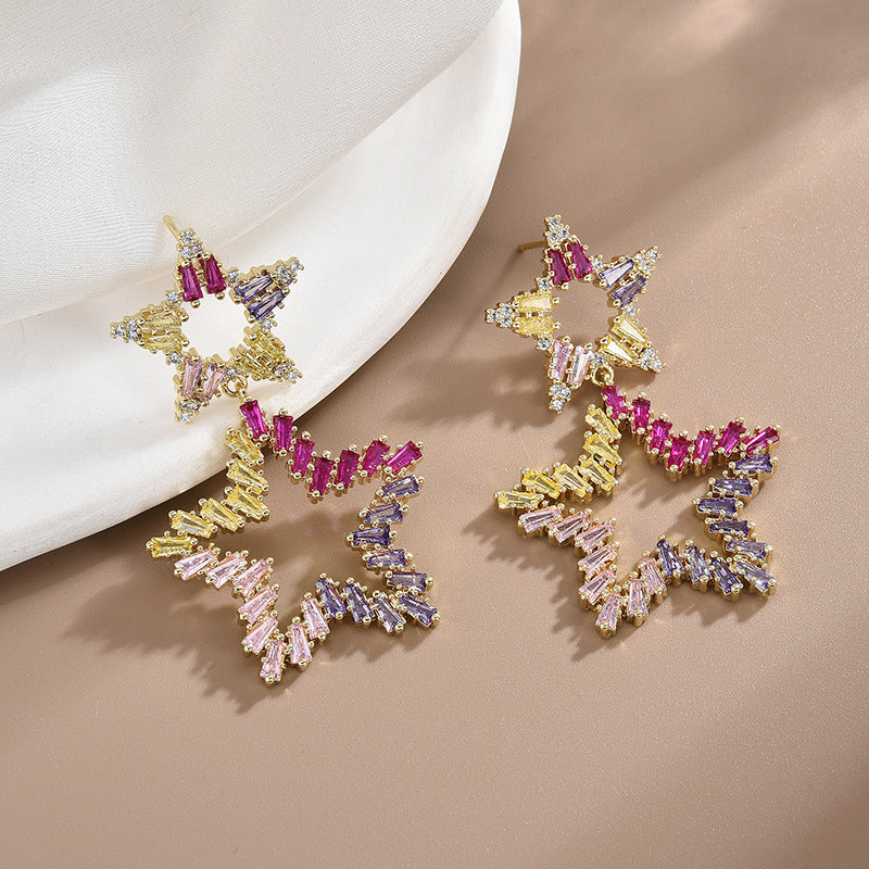 Star Cubic Zirconia Earrings E7927