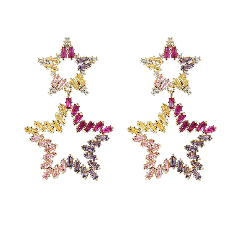 Star Cubic Zirconia Earrings E7927