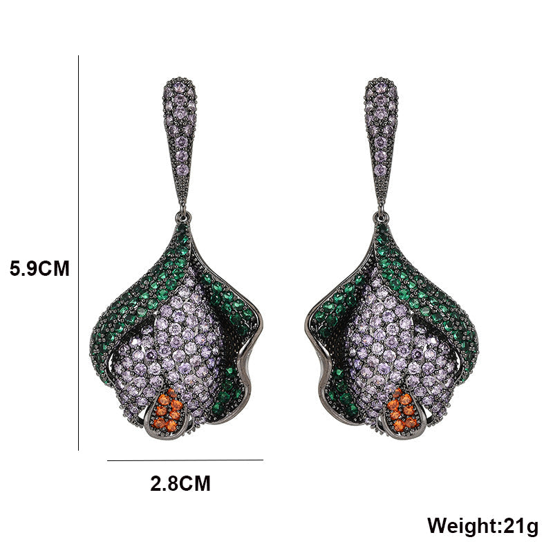 Floral Cubic Zirconia Earrings E7930