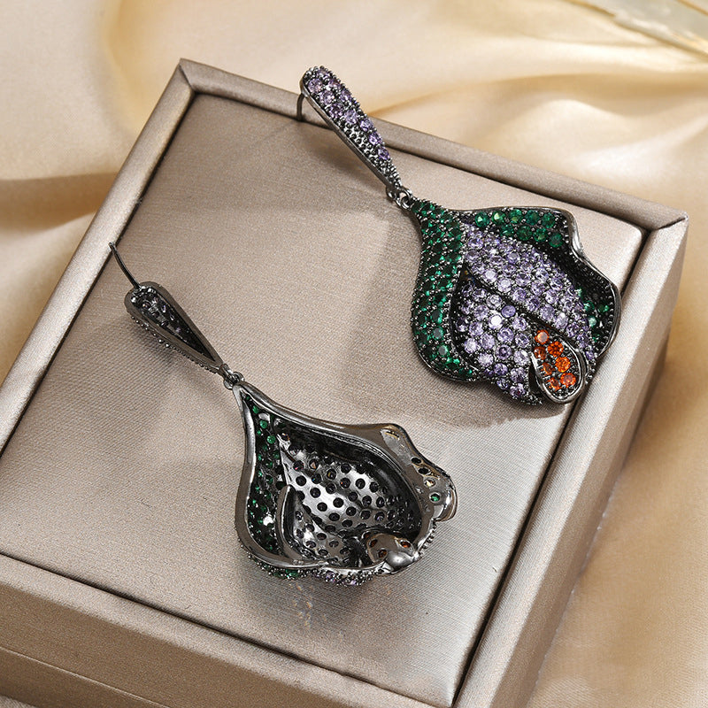 Floral Cubic Zirconia Earrings E7930