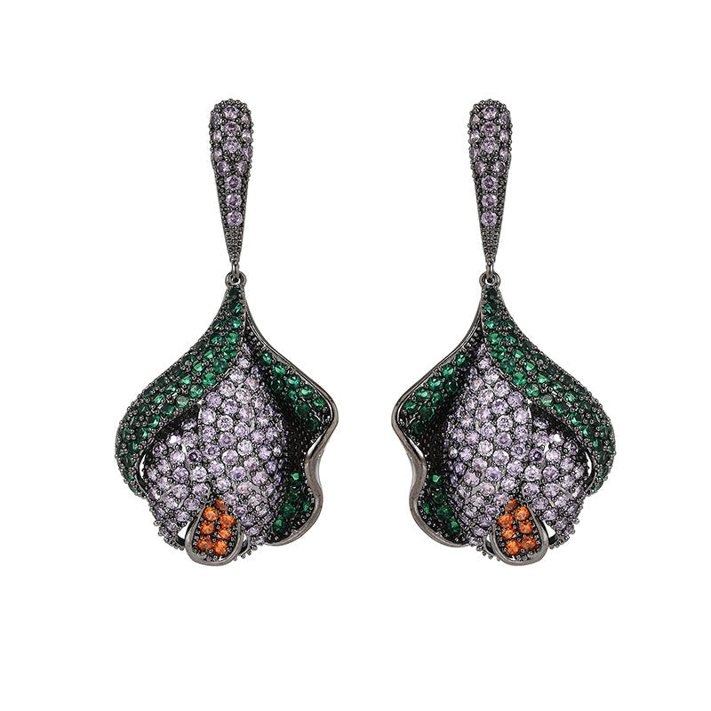 Floral Cubic Zirconia Earrings E7930