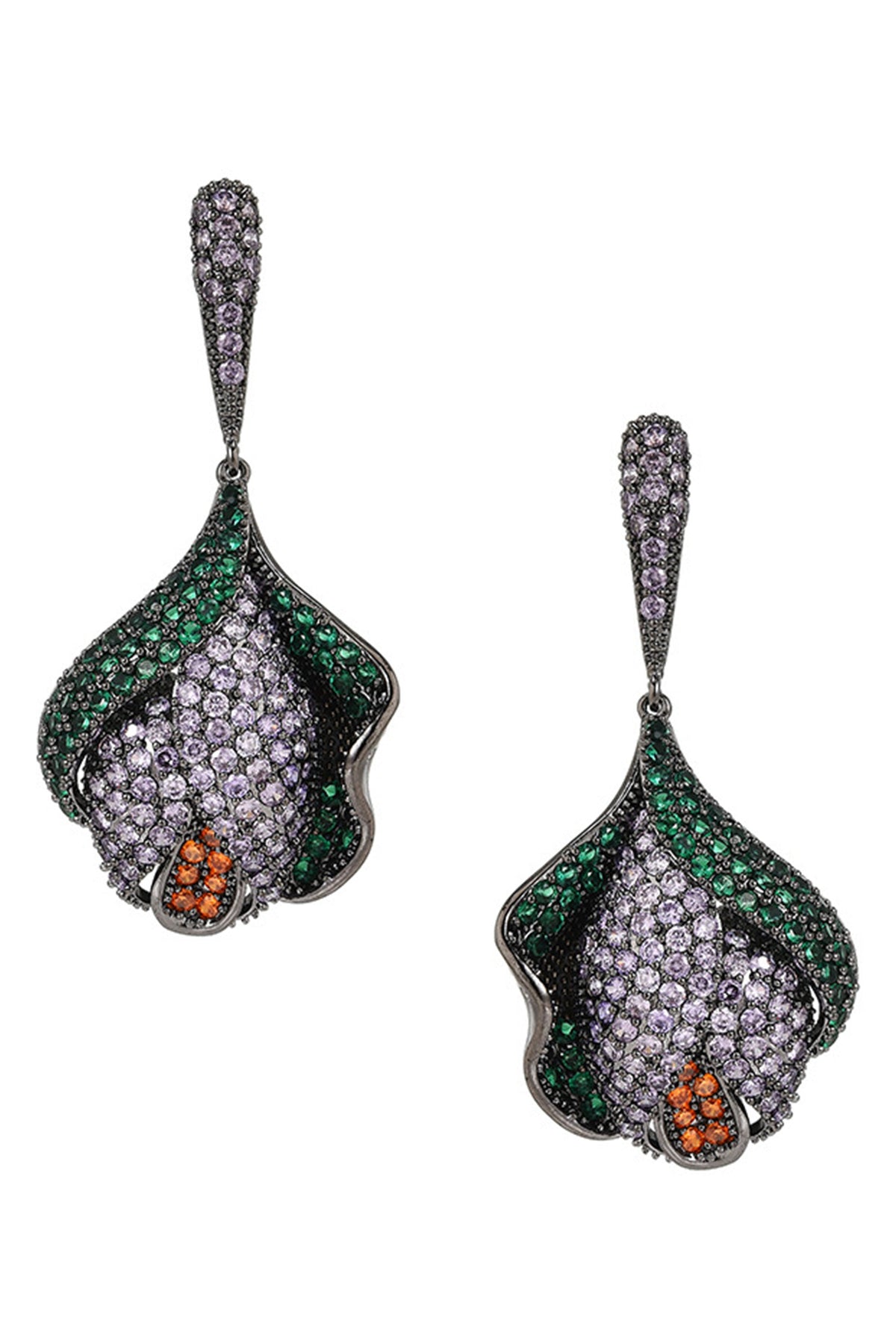 Floral Cubic Zirconia Earrings E7930