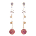 Ball Tassel Cubic Zirconia Earrings E7950