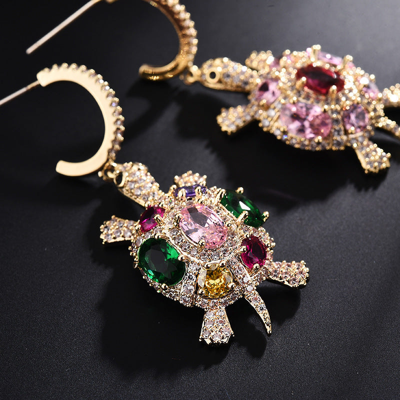 Turtle Cubic Zirconia Earrings E7952