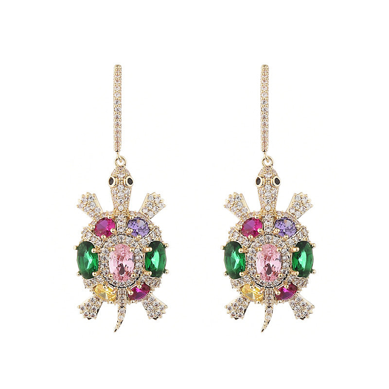 Turtle Cubic Zirconia Earrings E7952