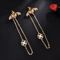 Bat Chain Cubic Zirconia Earrings E7957