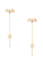 Bat Chain Cubic Zirconia Earrings E7957