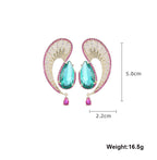 Geometry Teardrop Cubic Zirconia Earrings E7961