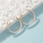Pearl Hoop Earrings E8053