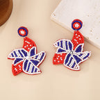 Independence Day Windmill Seed Bead Earrings E8066