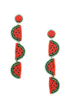 Three Seed Bead Tassel Earrings E8133