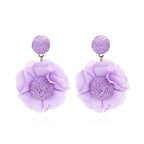 Flower Raffia Earrings E8143
