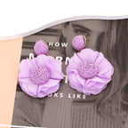 Flower Raffia Earrings E8143
