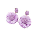 Flower Raffia Earrings E8143