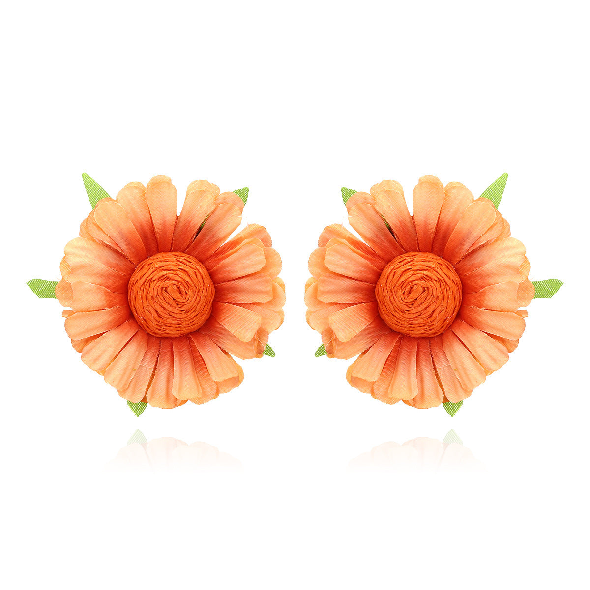 Flower Raffia Stud Earrings E8144