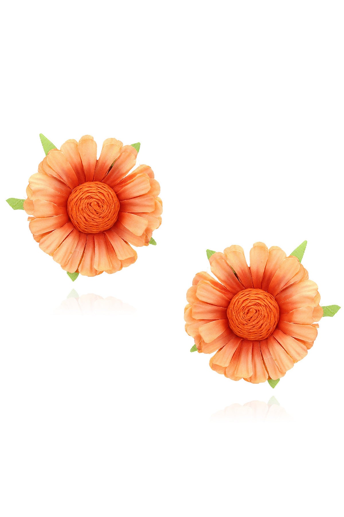 Flower Raffia Stud Earrings E8144