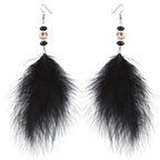 Skull Feather Tassel Earrings E8242