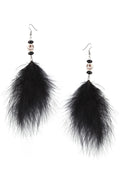 Skull Feather Tassel Earrings E8242