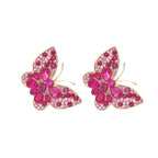 Butterfly Rhinestone Stud Earrings E8317