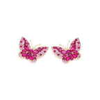 Butterfly Rhinestone Stud Earrings E8317