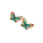 Butterfly Rhinestone Stud Earrings E8317