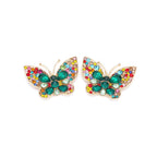 Butterfly Rhinestone Stud Earrings E8317
