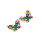 Butterfly Rhinestone Stud Earrings E8317