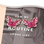 Butterfly Rhinestone Stud Earrings E8317