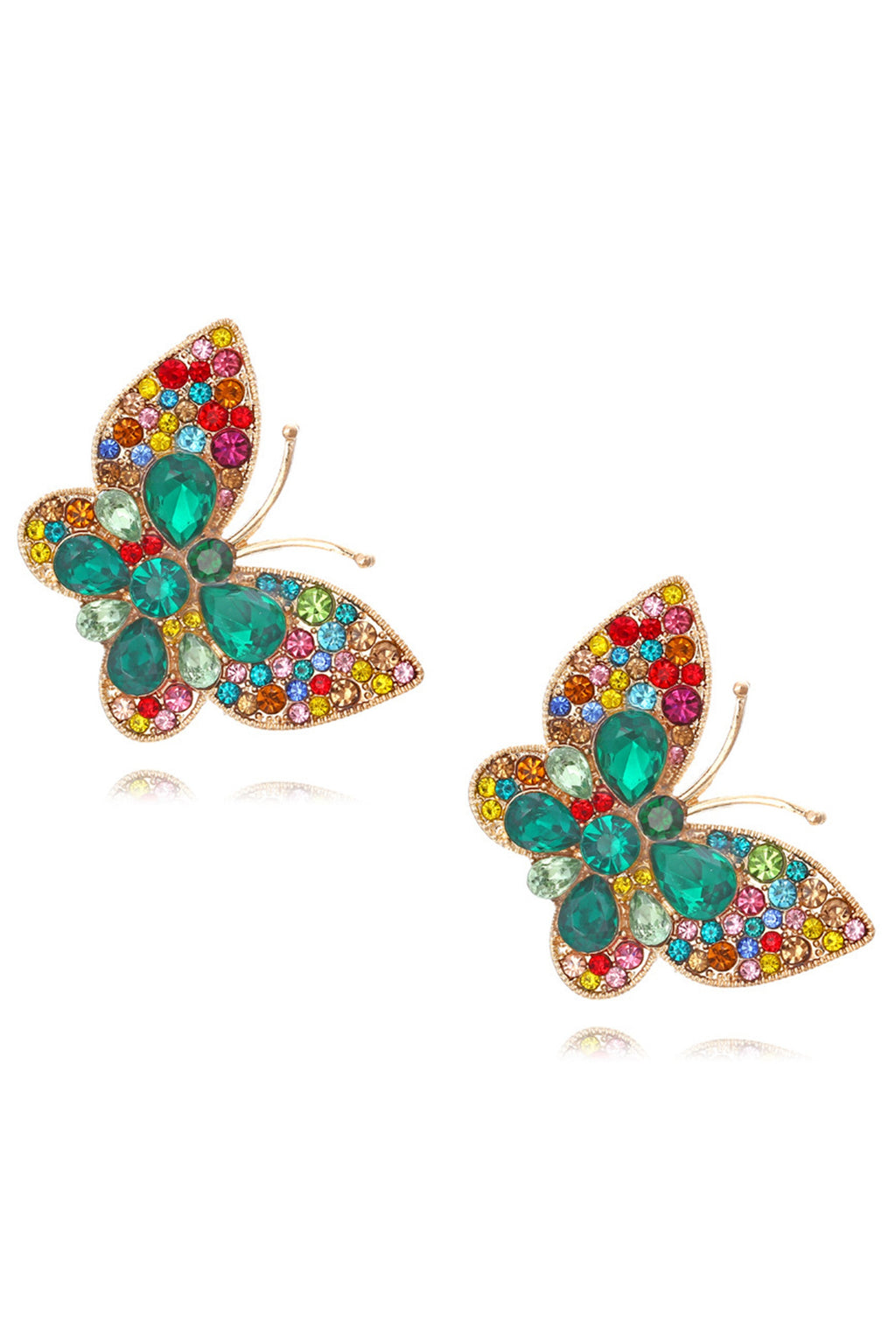 Butterfly Rhinestone Stud Earrings E8317