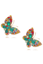 Butterfly Rhinestone Stud Earrings E8317