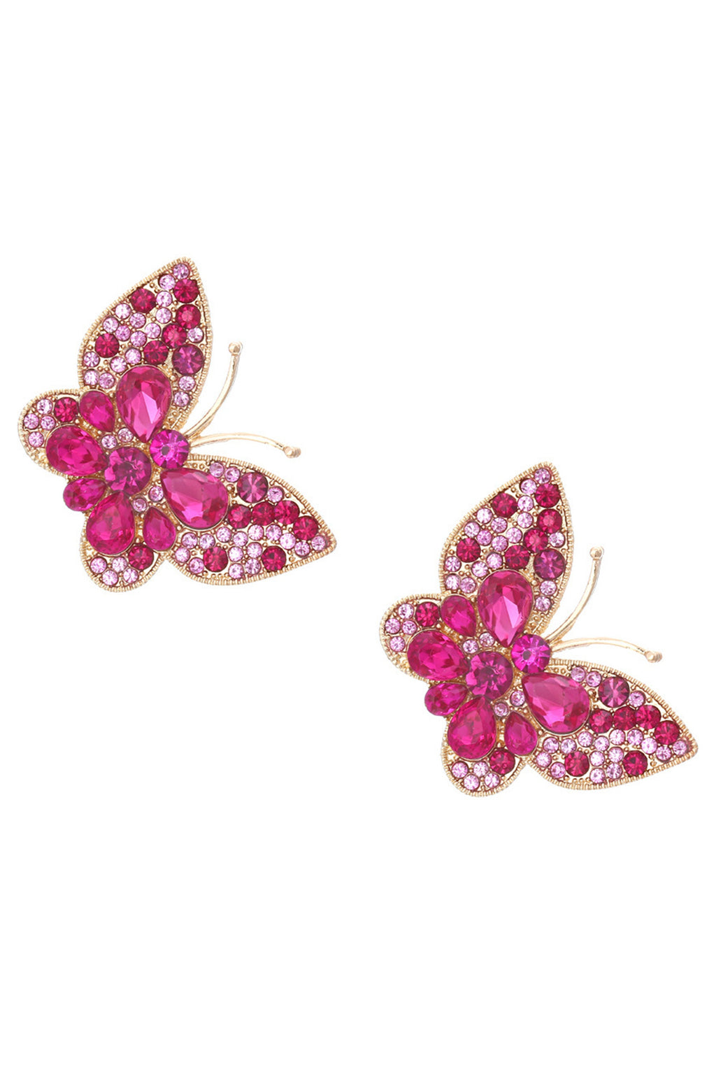 Butterfly Rhinestone Stud Earrings E8317