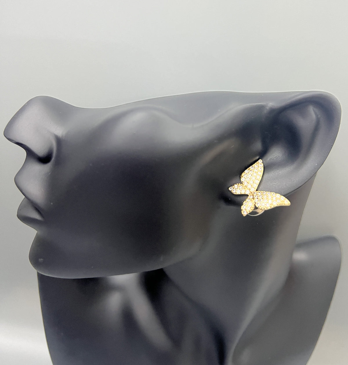 Butterfly Cubic Zirconia Stud Earrings E8353
