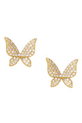 Butterfly Cubic Zirconia Stud Earrings E8353