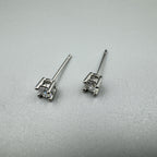 4MM Circle Cubic Zirconia Stud Earrings E8430