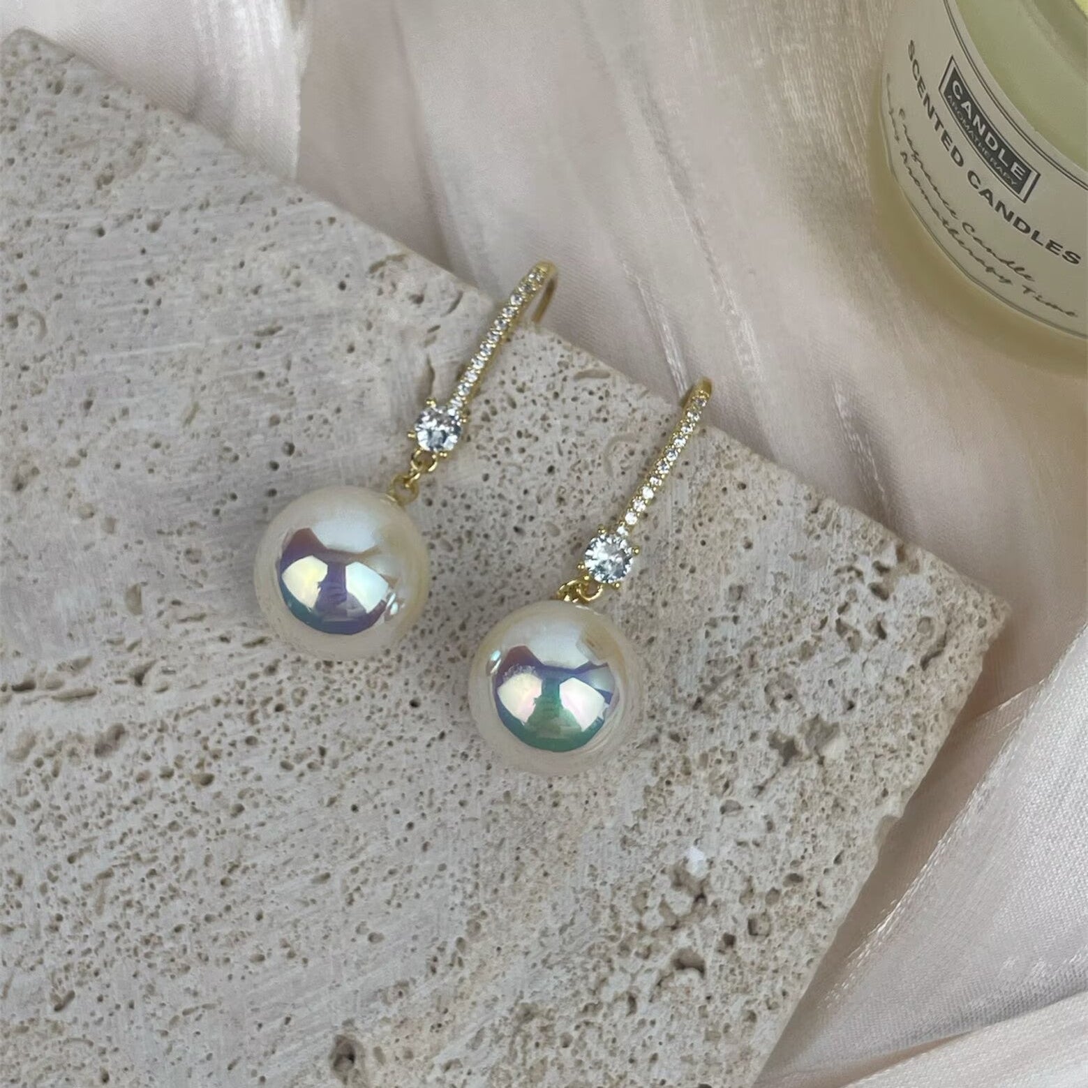 Glass Pear Beads Earrings E8690