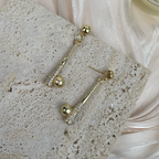 18K Gold Plated Baseball Earrings E8698